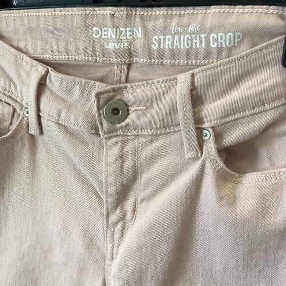 Denizen from Levi’s, low rise straight crop denim jeans, blush, size 29 - Picture 5 of 13